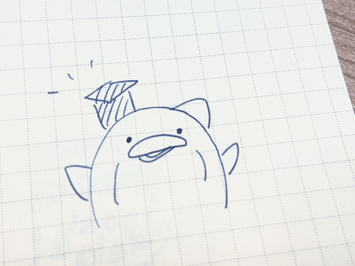 写真:<すだちが万年筆で書いたもの②>ポイ活総合案内公式キャラクターのジョニー