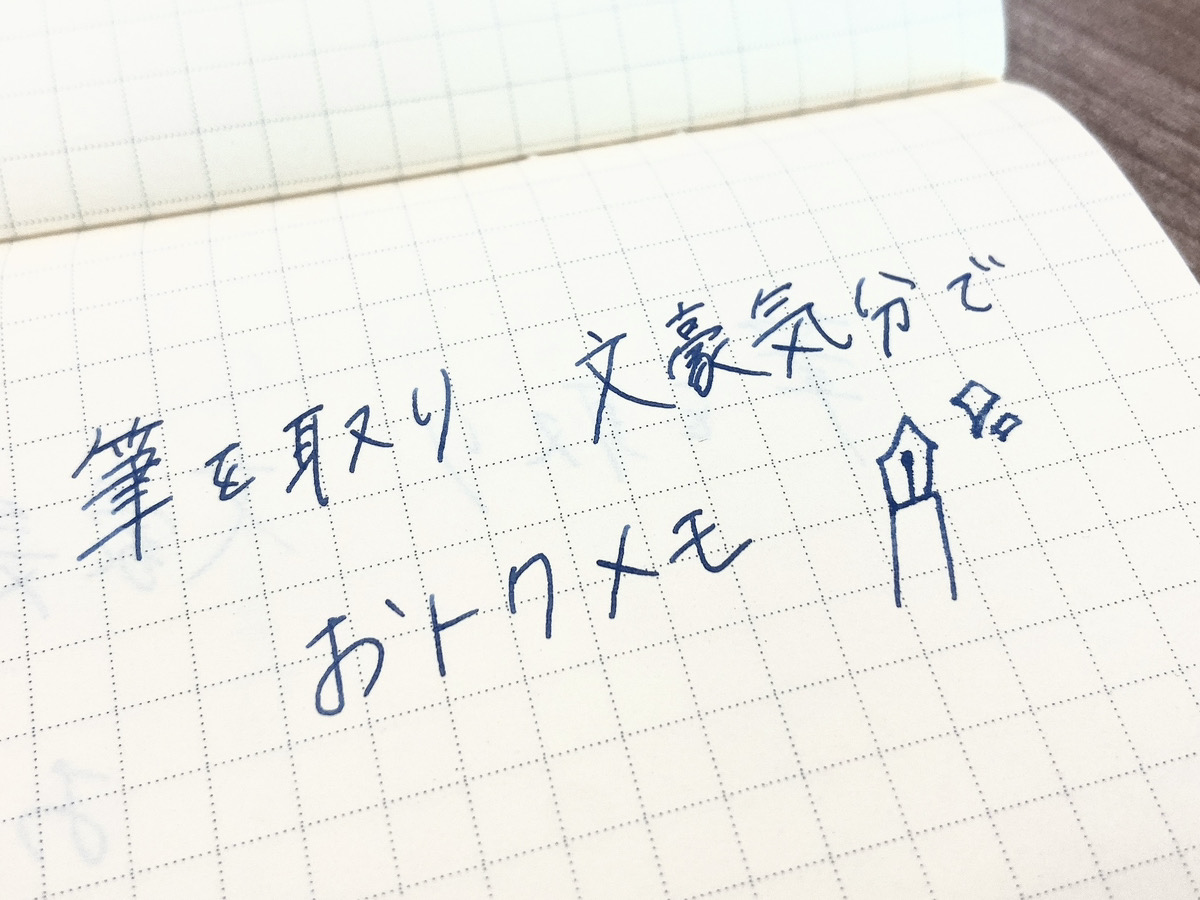 写真:<今日のすだちの一句〜万年筆バージョン〜>筆を取り 文豪気分で おトクメモ