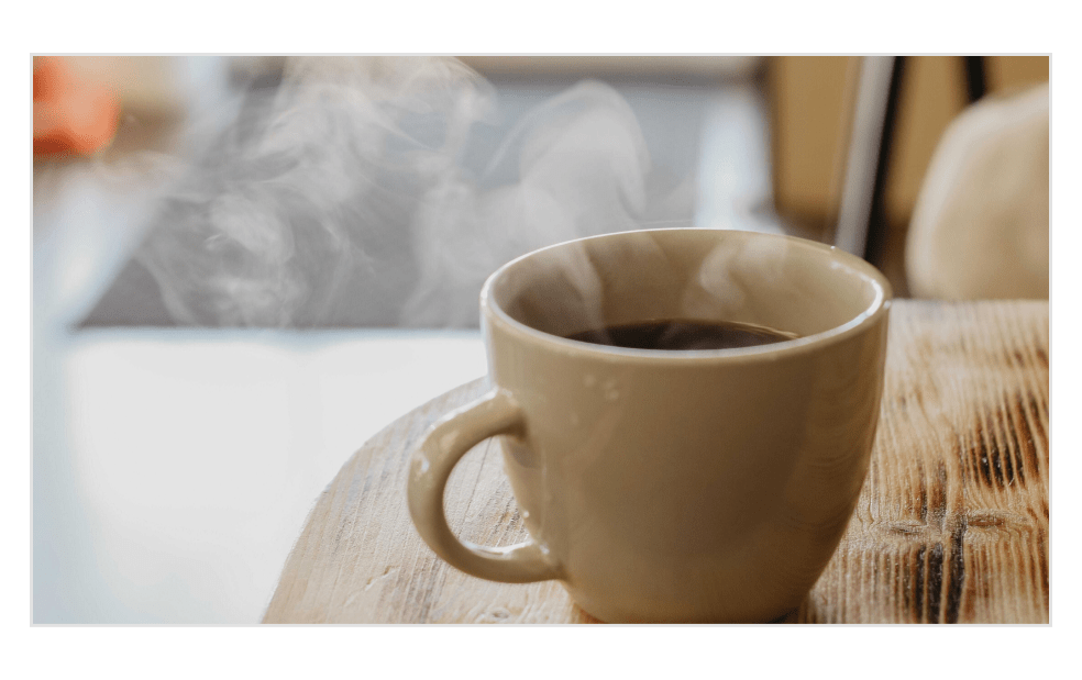 画像:テルペンブレンドを入れたコーヒー