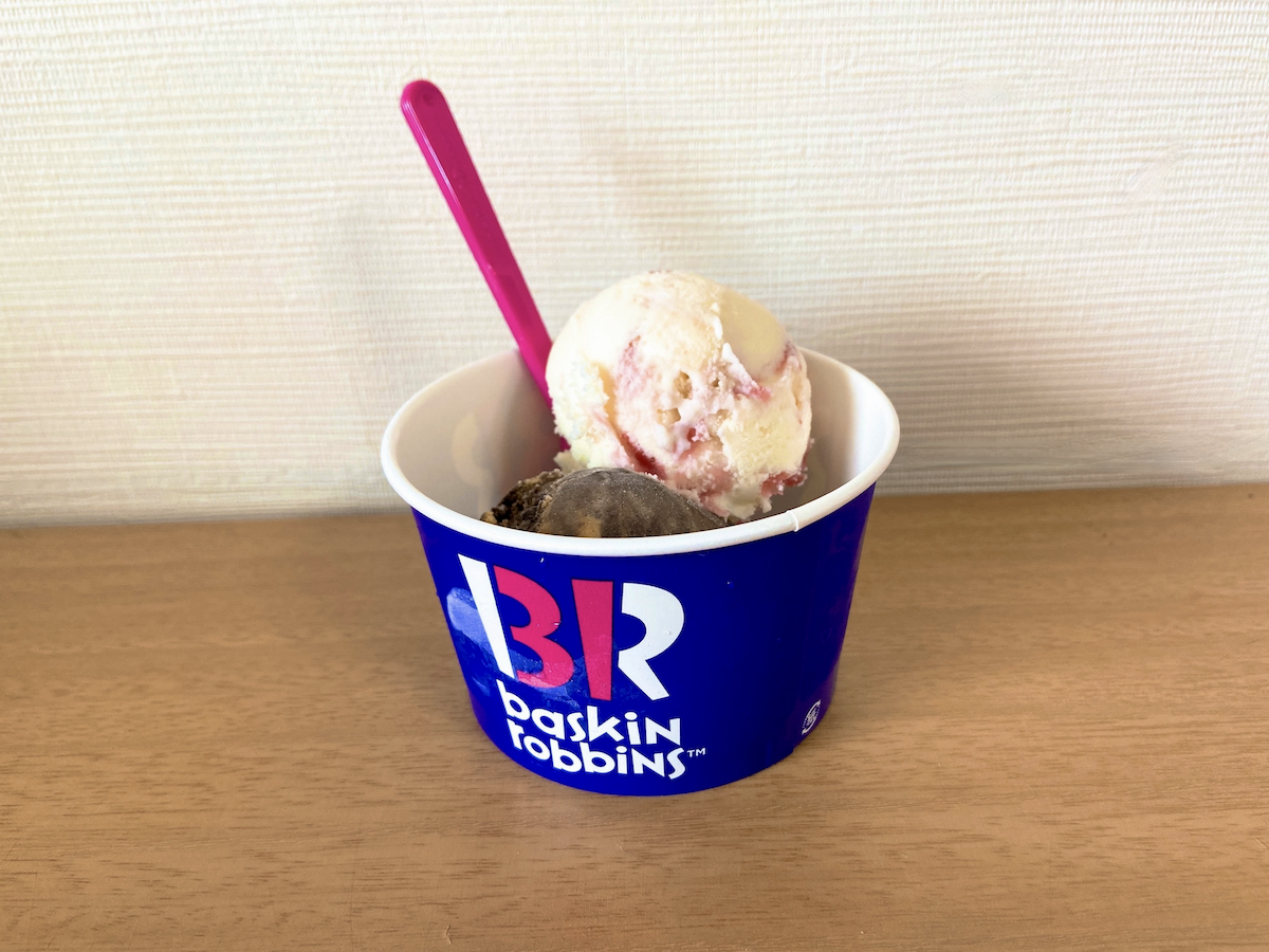 写真:カップに入ったサーティワンアイス